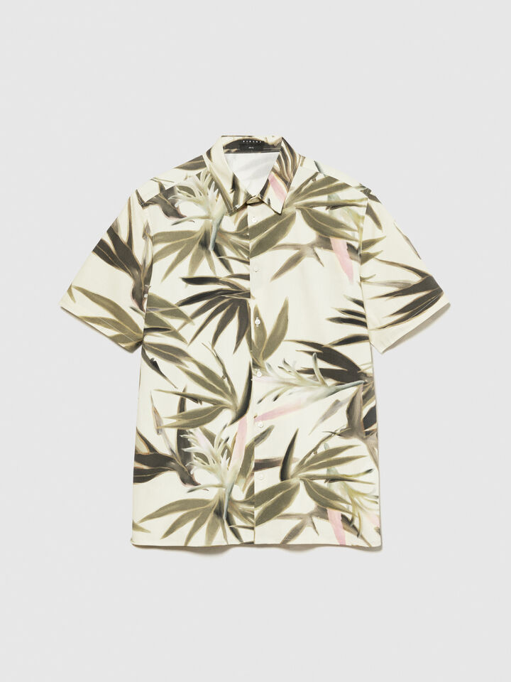 Short sleeve printed shirt - men's slim fit shirts - Multi-color | Sisley image number 6